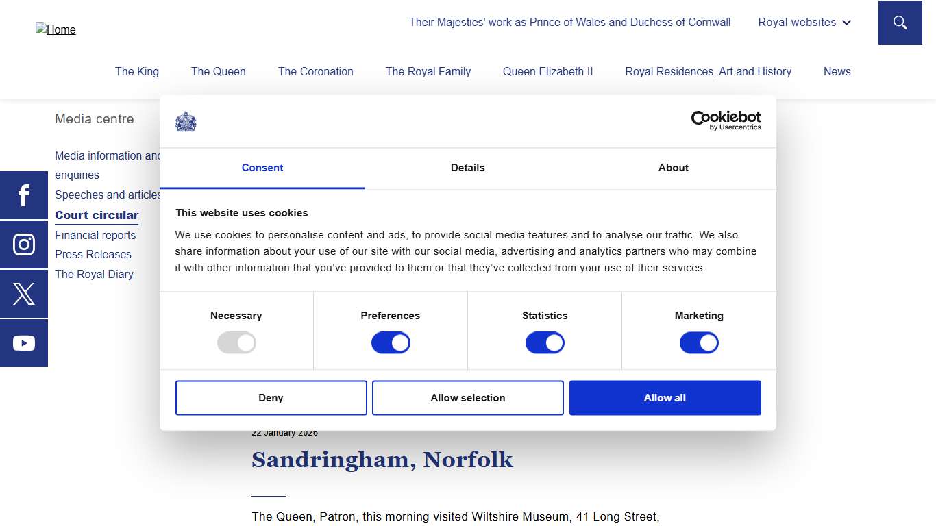 Court Circular The Royal Family